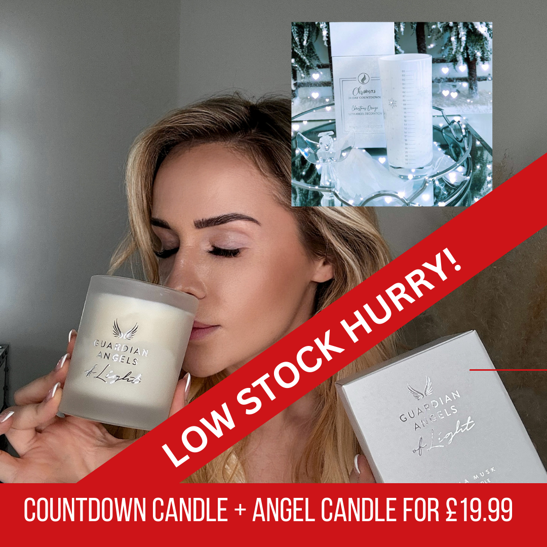 Angel Package 1 - 1 Countdown Candle and 1 Carved Angel Candle SAVE 60%